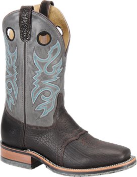 Chocolate/Cool Grey Double H Boot 11" Steel Toe Roper